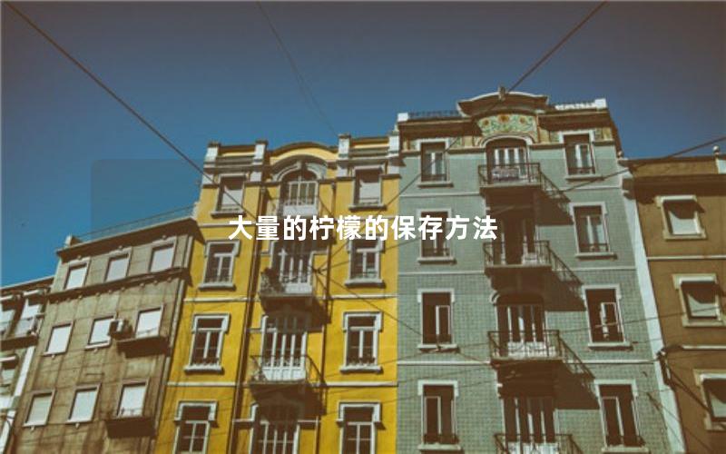 大量的柠檬的保存方法
