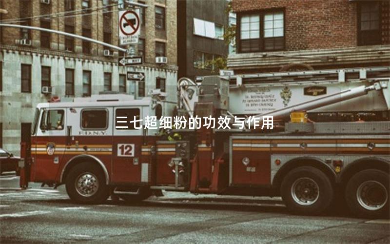 三七超细粉的功效与作用