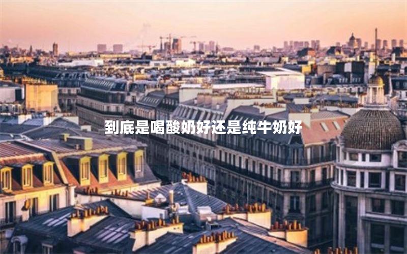 到底是喝酸奶好还是纯牛奶好