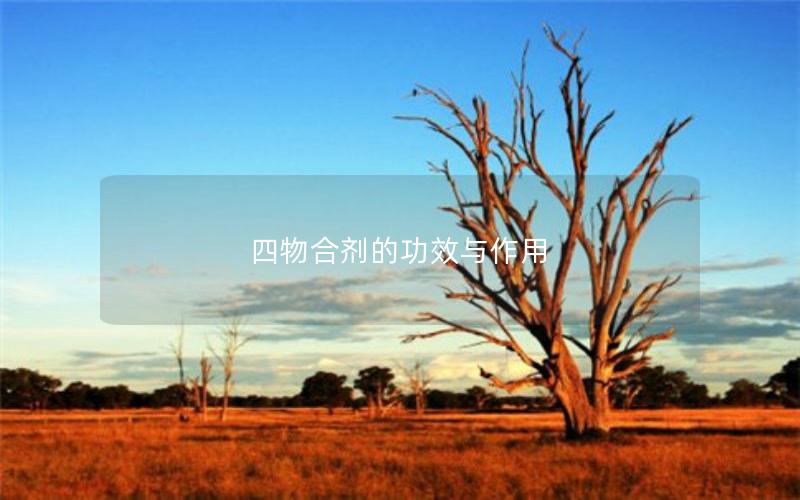 四物合剂的功效与作用