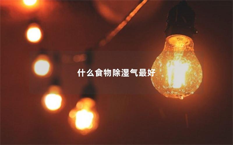 什么食物除湿气最好