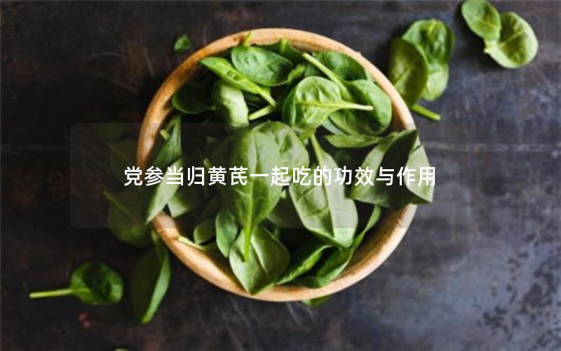 党参当归黄芪一起吃的功效与作用
