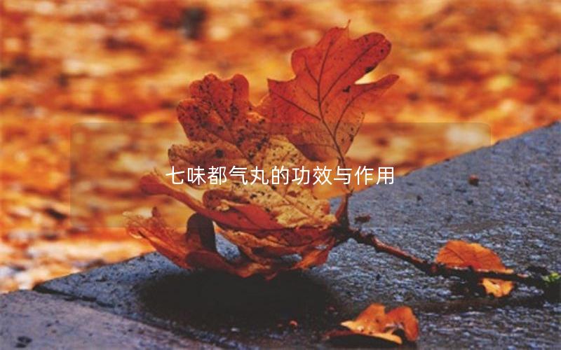 七味都气丸的功效与作用