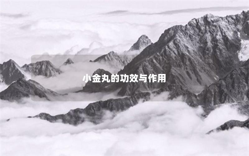 小金丸的功效与作用