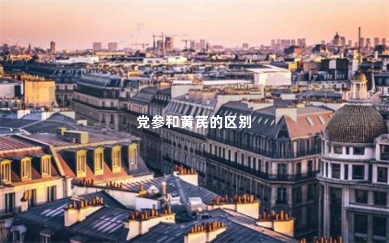 党参和黄芪的区别