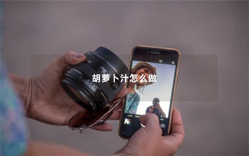 胡萝卜汁怎么做
