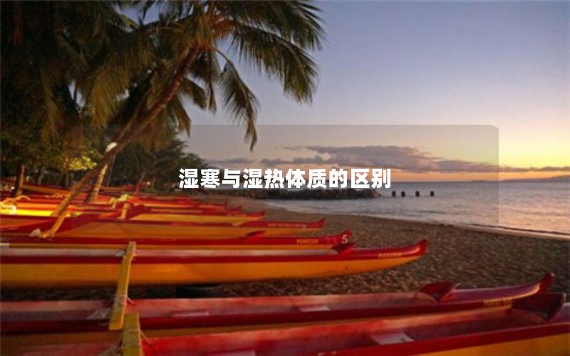 湿寒与湿热体质的区别