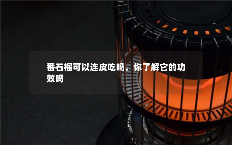 番石榴可以连皮吃吗，你了解它的功效吗